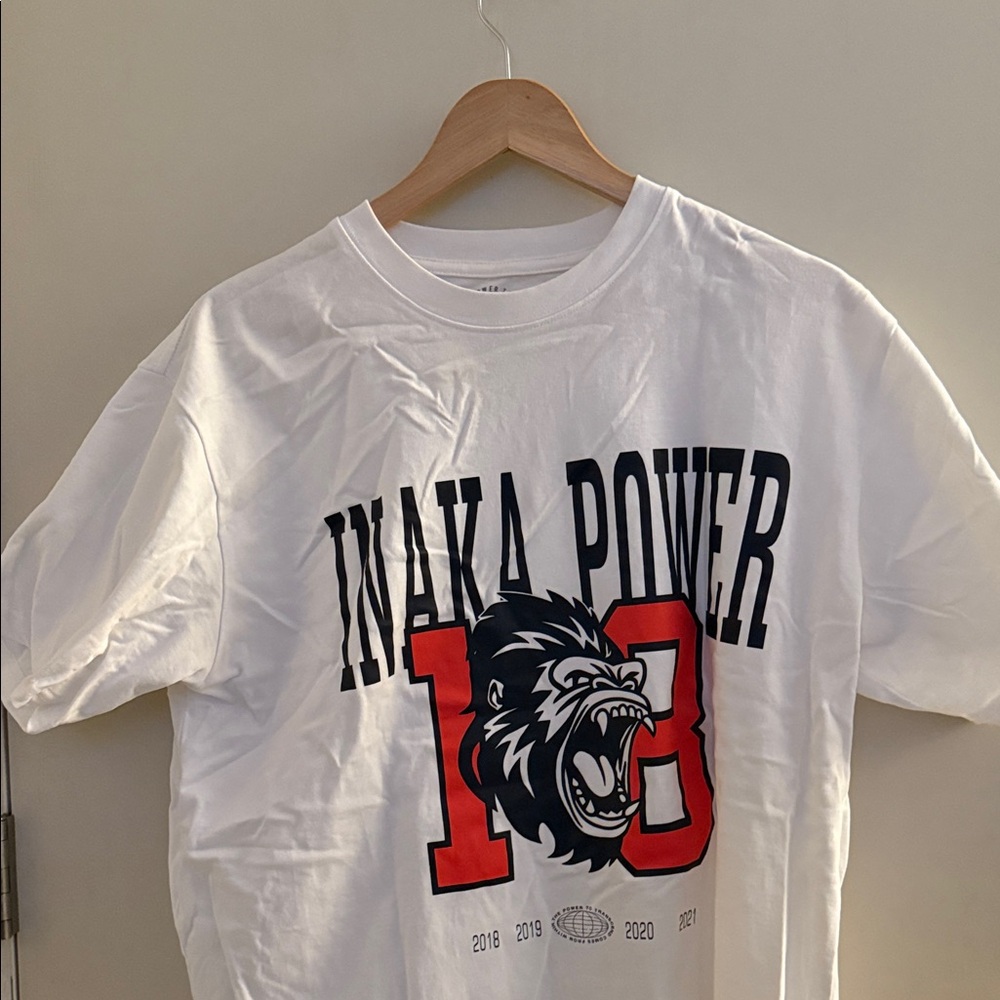 Inaka Power White and Red Graphic Tee